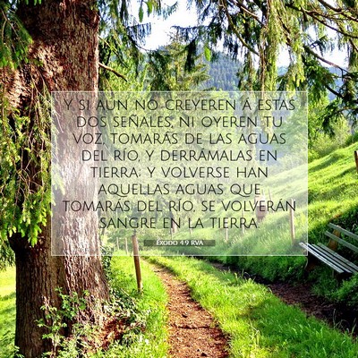 Picture 07 - Éxodo 4:9 RVA - Y si aún no creyeren á estas dos señales, ni - Bible Verse Picture
