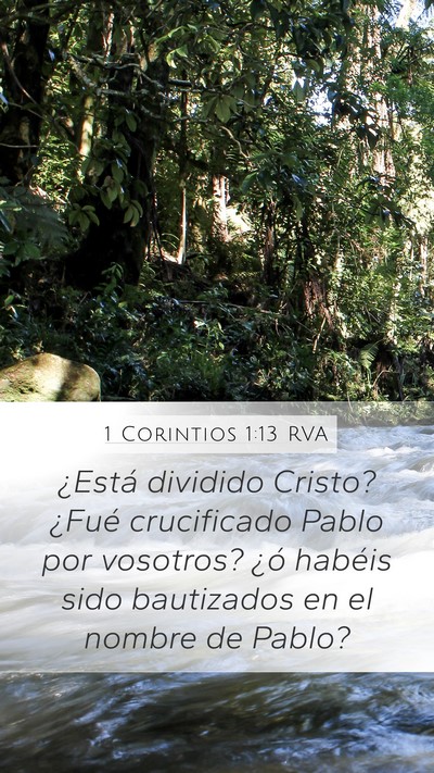 1 Corintios 1:13 RVA Bible Verse Image