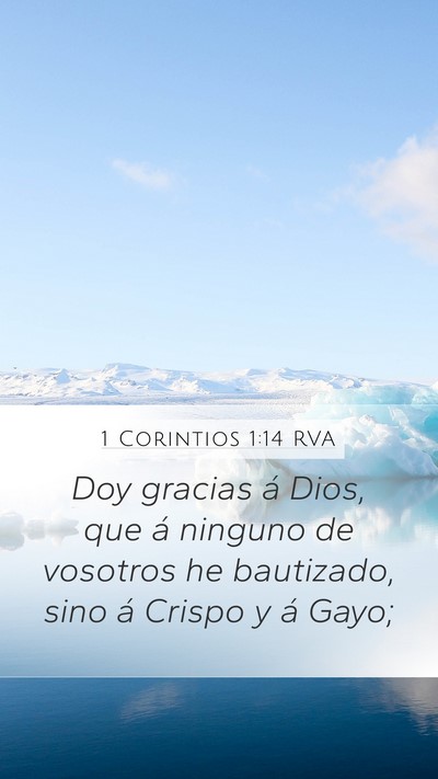1 Corintios 1:14 RVA Bible Verse Image