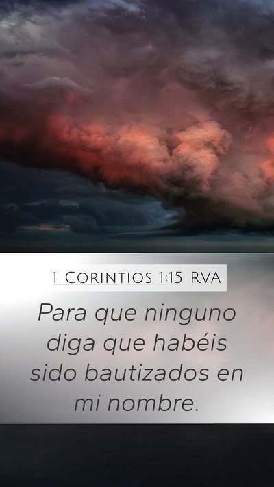 1 Corintios 1:15 RVA Bible Verse Image