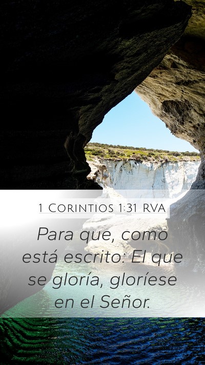 1 Corintios 1:31 RVA Bible Verse Image