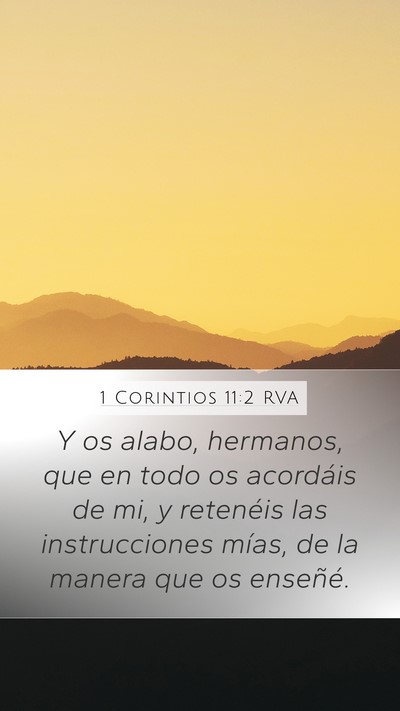 1 Corintios 11:2 RVA Bible Verse Image