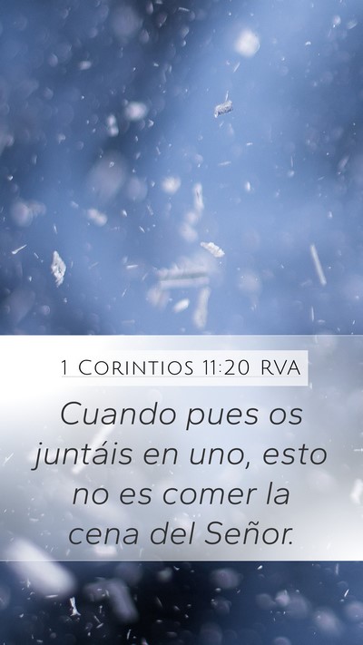 1 Corintios 11:20 RVA Bible Verse Image