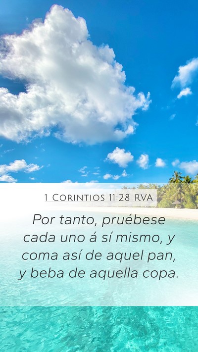 1 Corintios 11:28 RVA Bible Verse Image