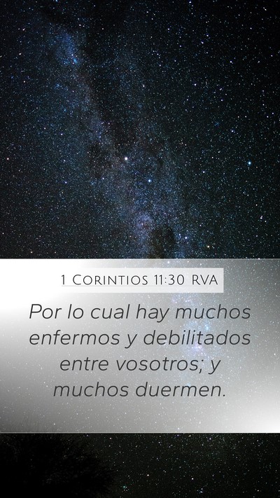1 Corintios 11:30 RVA Bible Verse Image