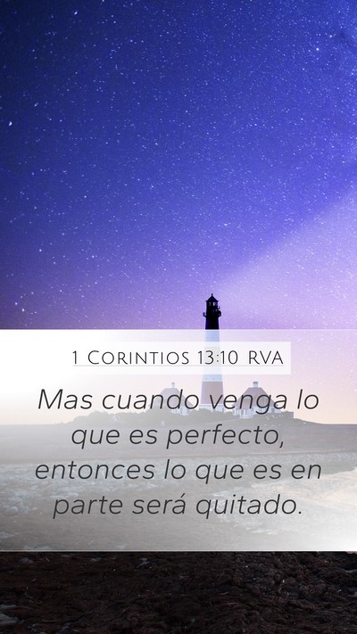 1 Corintios 13:10 RVA Bible Verse Image