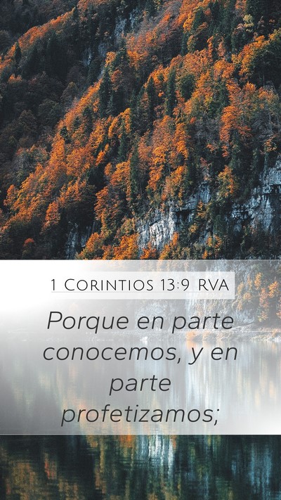 1 Corintios 13:9 RVA Bible Verse Image