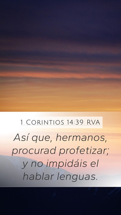 1 Corintios 14:39 RVA Bible Verse Image