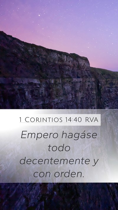 1 Corintios 14:40 RVA Bible Verse Image