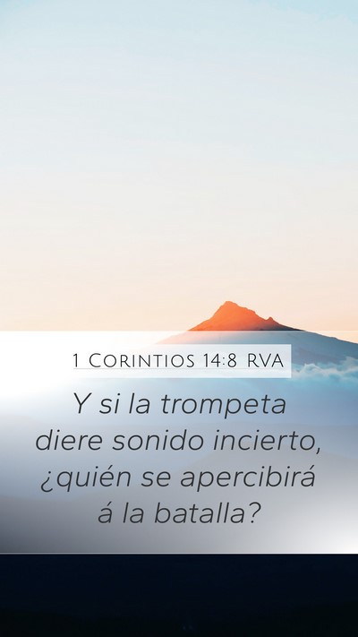 1 Corintios 14:8 RVA Bible Verse Image