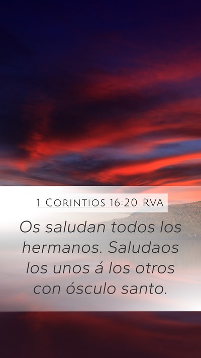 1 Corintios 16:20 RVA Bible Verse Image