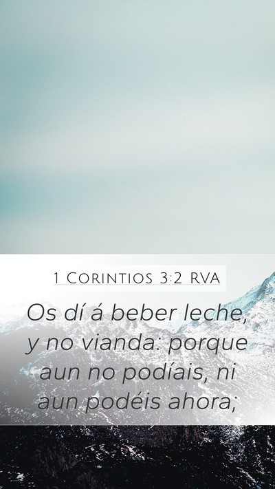 1 Corintios 3:2 RVA Bible Verse Image