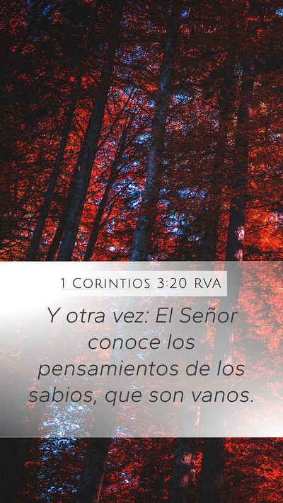 1 Corintios 3:20 RVA Bible Verse Image