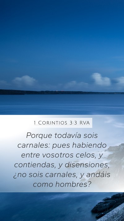 1 Corintios 3:3 RVA Bible Verse Image