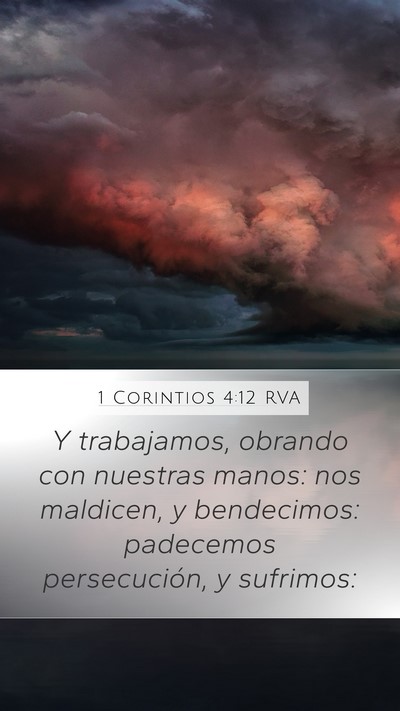 1 Corintios 4:12 RVA Bible Verse Image