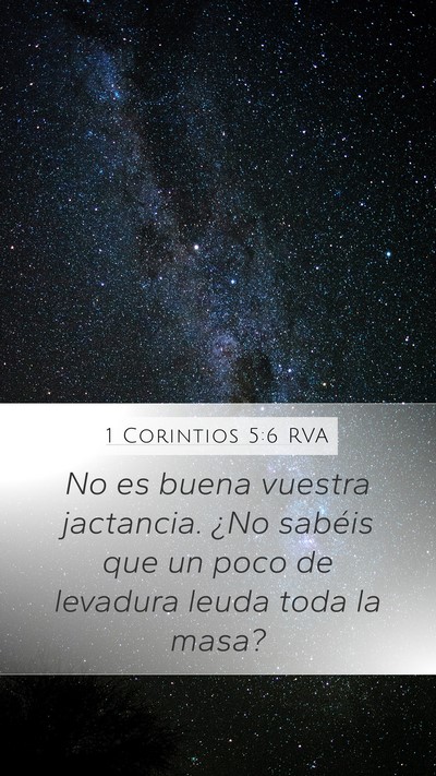 1 Corintios 5:6 RVA Bible Verse Image
