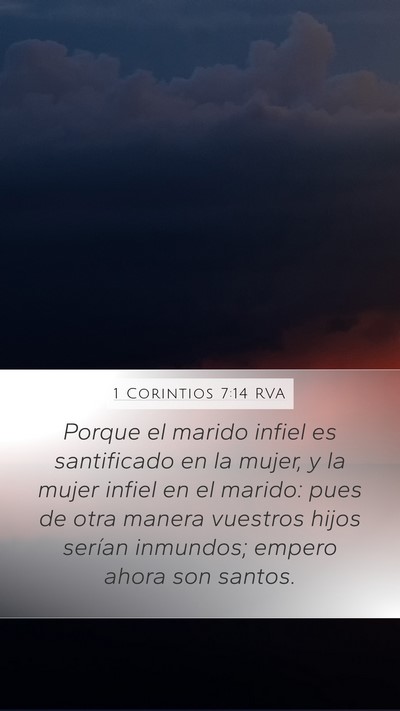 1 Corintios 7:14 RVA Bible Verse Image