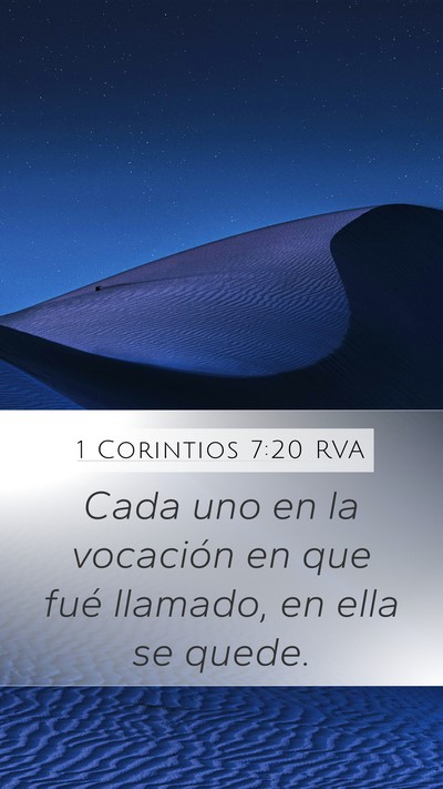 1 Corintios 7:20 RVA Bible Verse Image