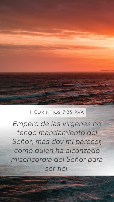 1 Corintios 7:25 RVA Bible Verse Image