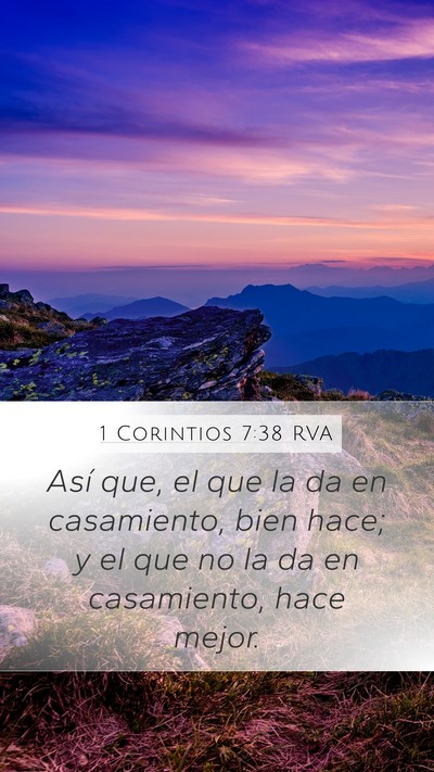 1 Corintios 7:38 RVA Bible Verse Image