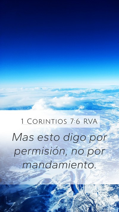 1 Corintios 7:6 RVA Bible Verse Image
