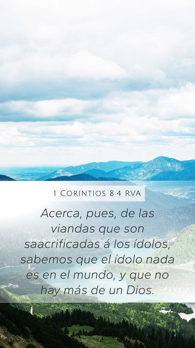 1 Corintios 8:4 RVA Bible Verse Image