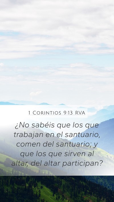1 Corintios 9:13 RVA Bible Verse Image