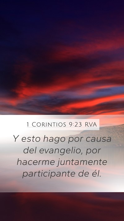 1 Corintios 9:23 RVA Bible Verse Image
