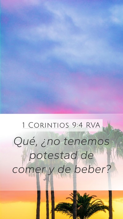 1 Corintios 9:4 RVA Bible Verse Image