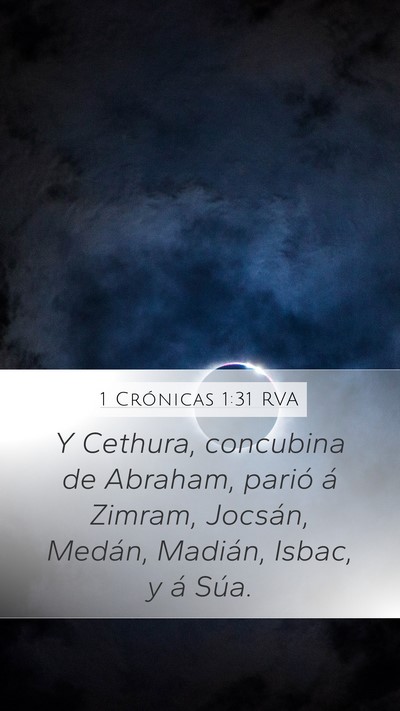 1 Crónicas 1:31 RVA Bible Verse Image