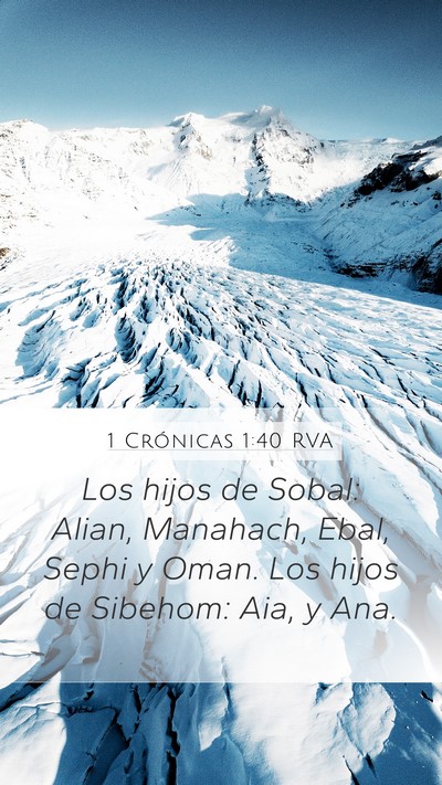 1 Crónicas 1:40 RVA Bible Verse Image