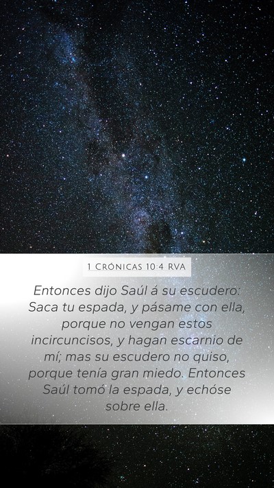 1 Crónicas 10:4 RVA Bible Verse Image