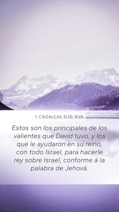 1 Crónicas 11:10 RVA Bible Verse Image