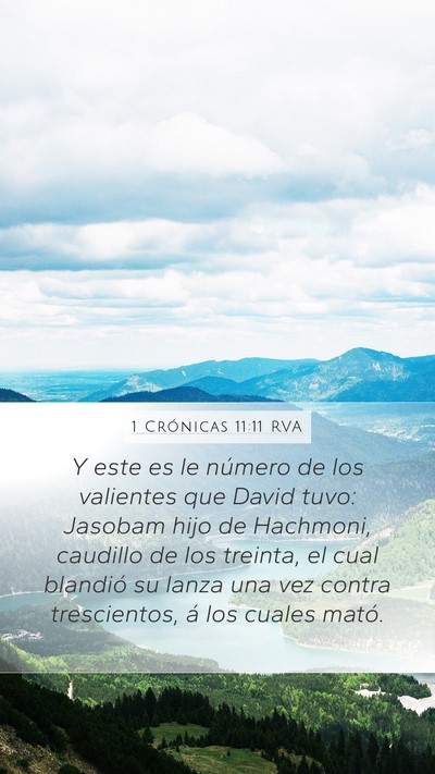 1 Crónicas 11:11 RVA Bible Verse Image