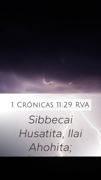 1 Crónicas 11:29 RVA Bible Verse Image