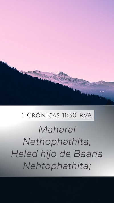 1 Crónicas 11:30 RVA Bible Verse Image