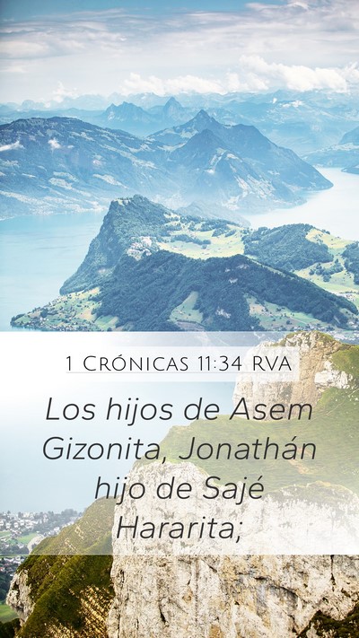 1 Crónicas 11:34 RVA Bible Verse Image