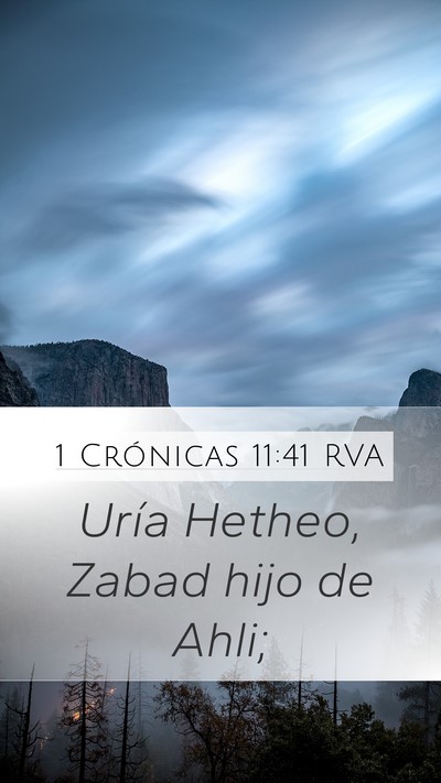 1 Crónicas 11:41 RVA Bible Verse Image