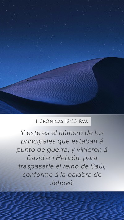 1 Crónicas 12:23 RVA Bible Verse Image