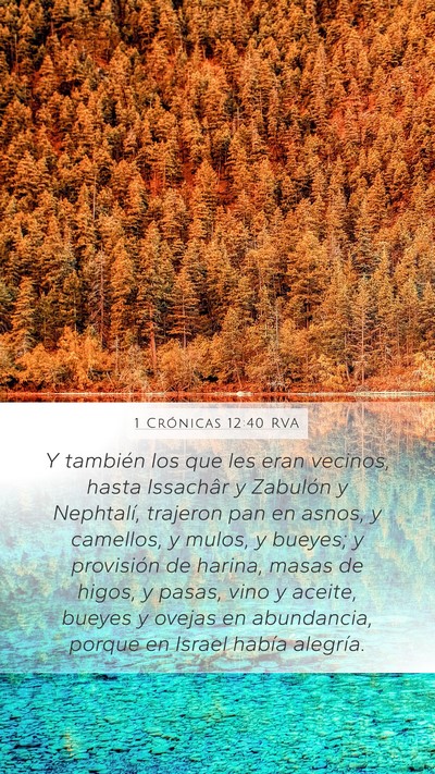 1 Crónicas 12:40 RVA Bible Verse Image