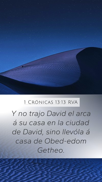 1 Crónicas 13:13 RVA Bible Verse Image