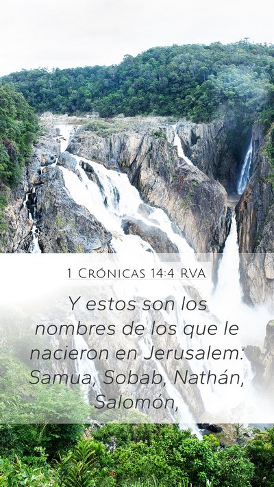 1 Crónicas 14:4 RVA Bible Verse Image