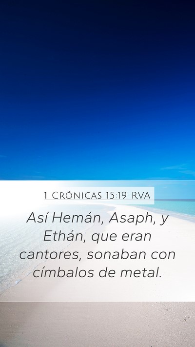 1 Crónicas 15:19 RVA Bible Verse Image