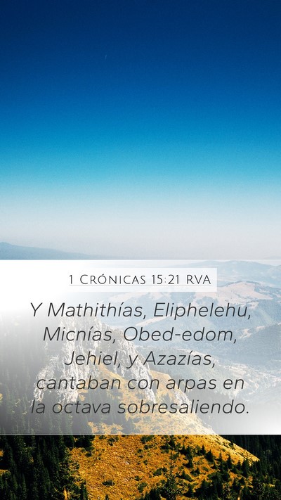 1 Crónicas 15:21 RVA Bible Verse Image