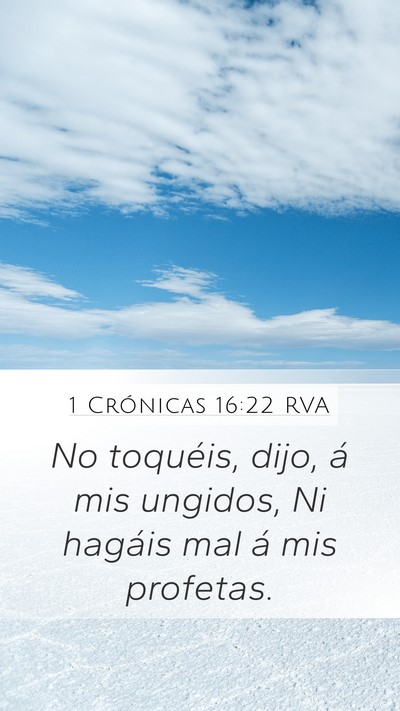 1 Crónicas 16:22 RVA Bible Verse Image
