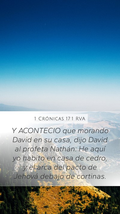 1 Crónicas 17:1 RVA Bible Verse Image