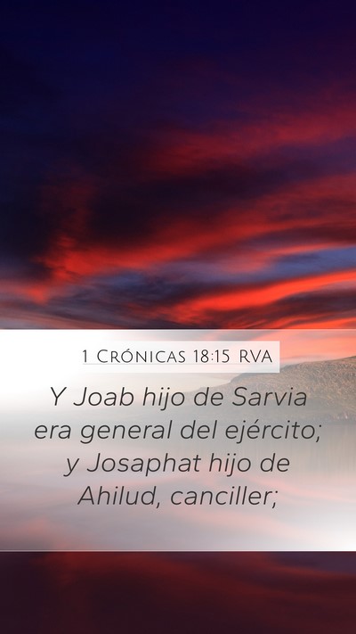 1 Crónicas 18:15 RVA Bible Verse Image