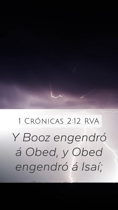 1 Crónicas 2:12 RVA Mobile Phone Wallpaper - Y Booz engendró á Obed, y Obed engendró á - Mobile Bible Verse Wallpaper