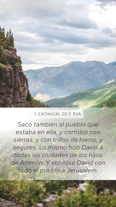 1 Crónicas 20:3 RVA Bible Verse Image