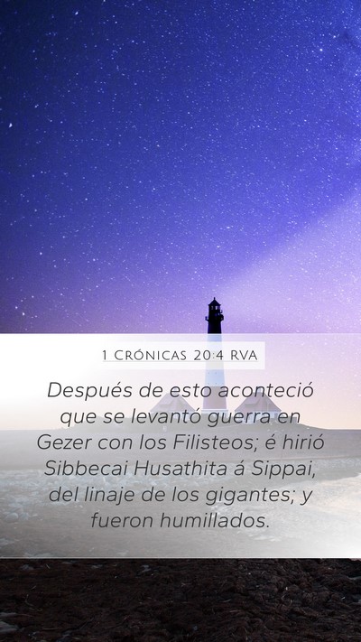 1 Crónicas 20:4 RVA Bible Verse Image